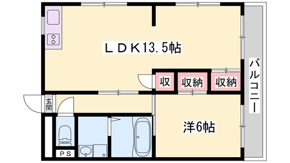 京口駅 徒歩10分 5階の物件間取画像